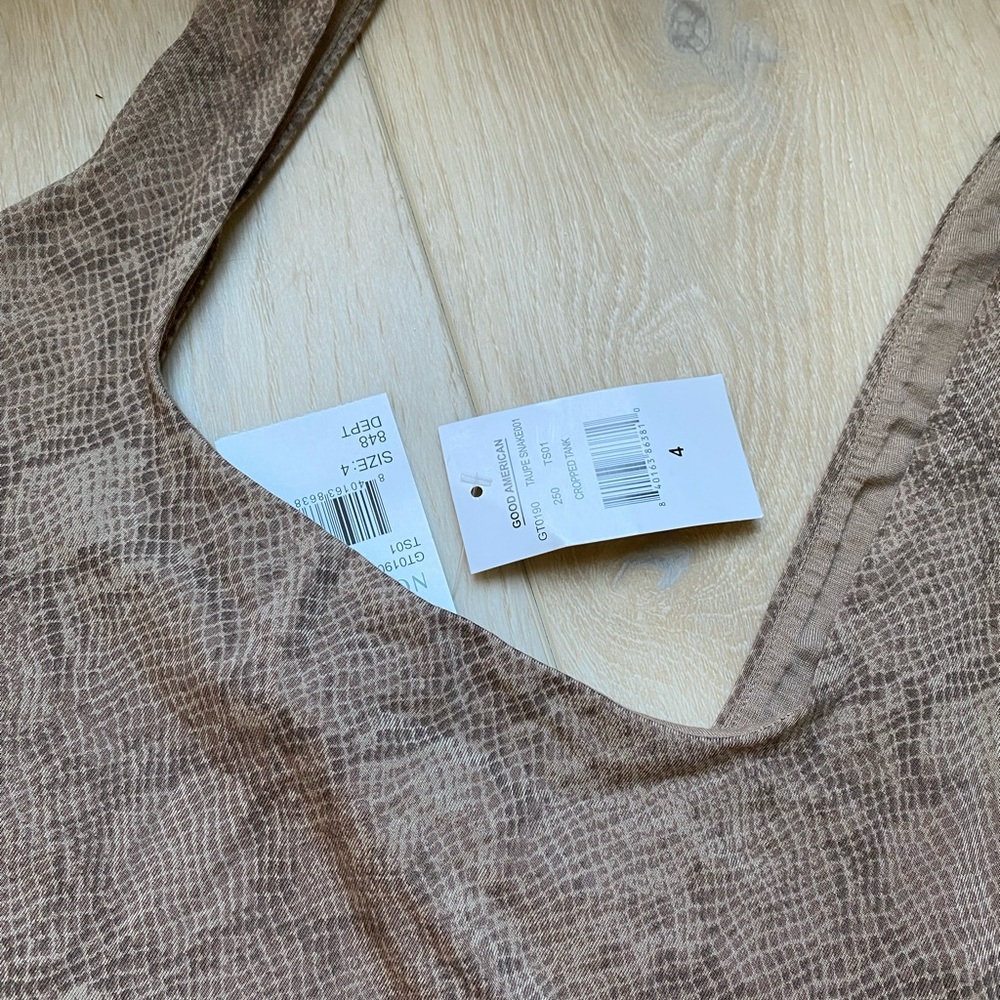Good American snake skin cropped tank top 4 - Picture 9 of 12